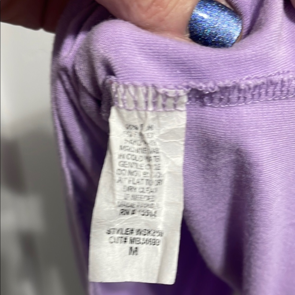 Lock & Love Lighweight Purple Lavender Cardigan Relaxed Fit size L - Picture 5 of 5